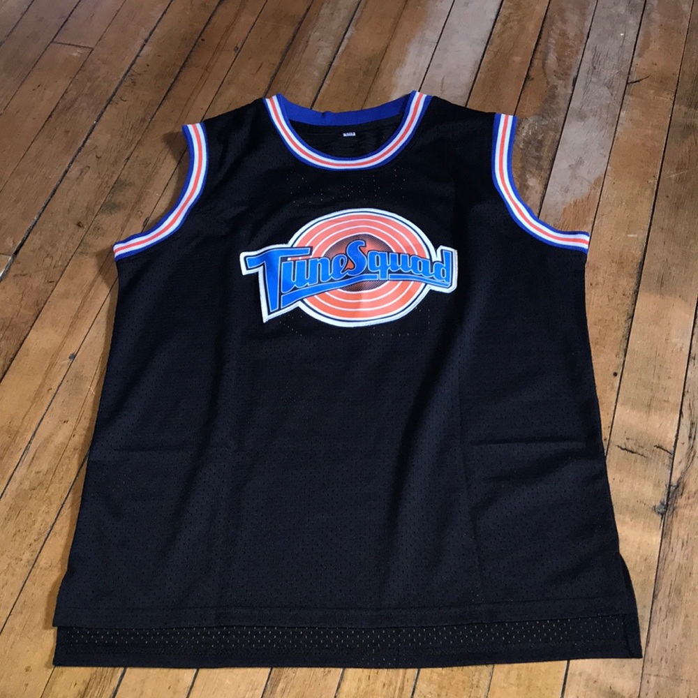 Tune Squad‎ Black Basketball Jersey with Retro Logo